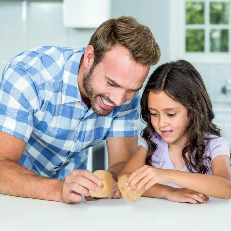 Menselijk Gezicht Emotie Ballen 4 Stuks Ontspannende Knijpballen Leuk Gezicht Wisselaar Rare Dingen Bureau Fidget Sensorische Rekbare Speelgoed Voor Kinderen En