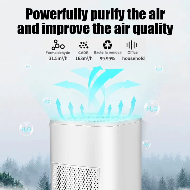 Xiaomi Youpin Air Purifier for Home HEPA Filter PM 2.5 Mini Protable Negative Ion Remove Formaldehyde Smoke Odor Air Cleaner