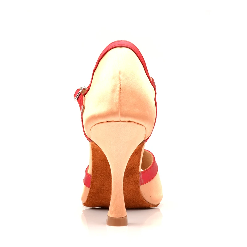 Sandales en Satin pour femmes, large, personnalisé, leurre Venus, Champagne, danse latine, 9CM