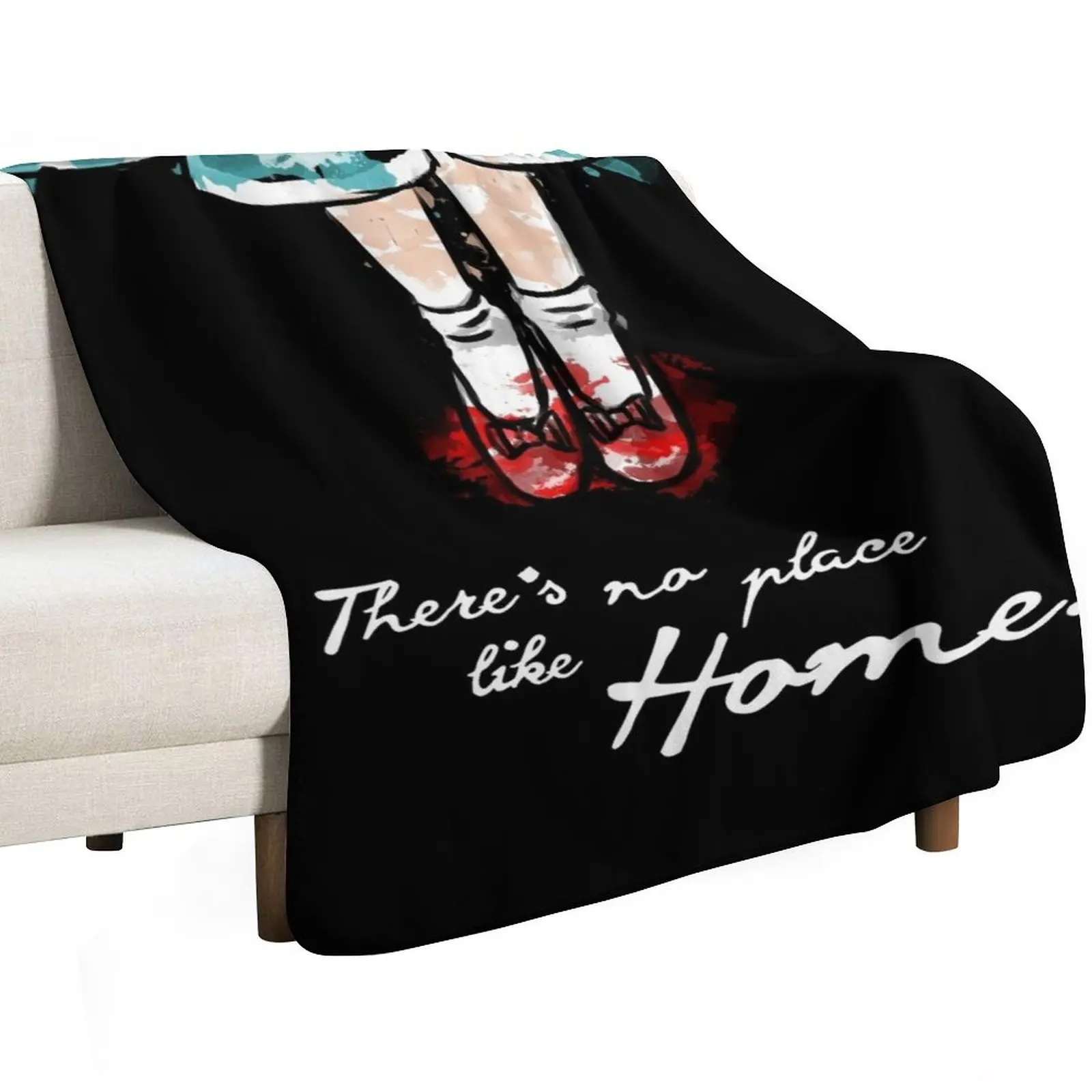 There's no place like home watercolour Throw Blanket Designers Luxury Brand Flannel Luxury St Custom Blankets