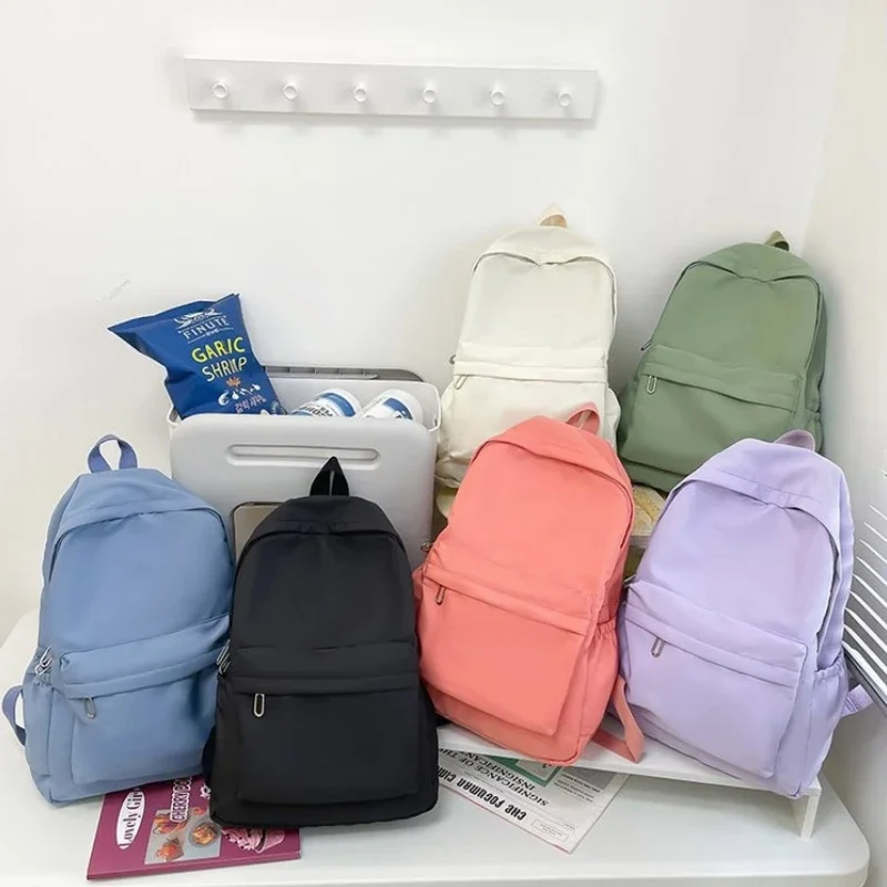 Mochila de lona anti-roubo para mulheres, bolsa de ombro para meninas adolescentes, moda feminina, nova