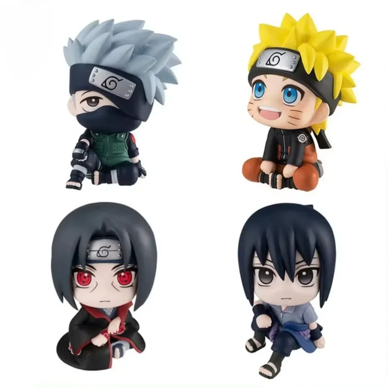 

9.5cm Anime Figure Uzumaki Naruto Kakashi Uchiha Sasuke Itachi Kawaii Toy Q Figural Car Decoration PVC Model Gift