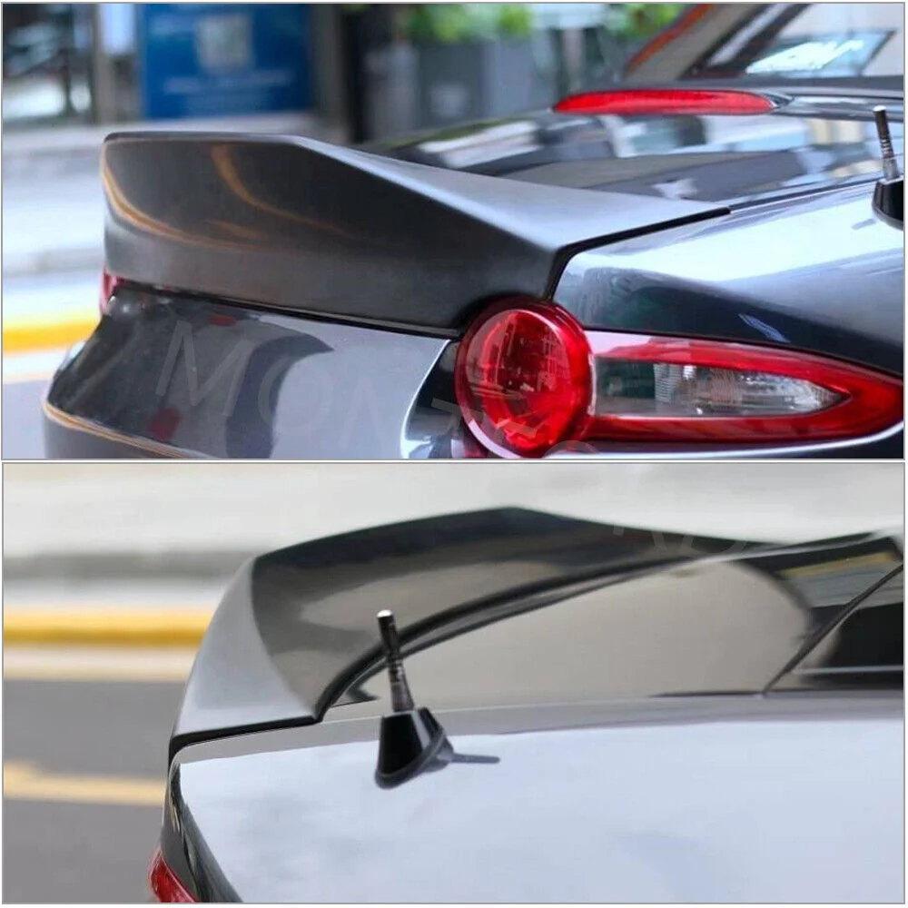 For Mazda MX5 Miata ND RF LMS Style FRP Fiber Glass Unpainted Duckbill Spoiler Trunk Wing Lip Racing Accessories Tuning Trim