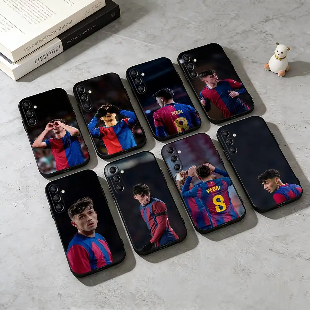Football Barcelona P-Pedri 8  Phone Case Black Silicone Soft For Samsung Galaxy A73,A72,A71,A70,A53,A52,A51