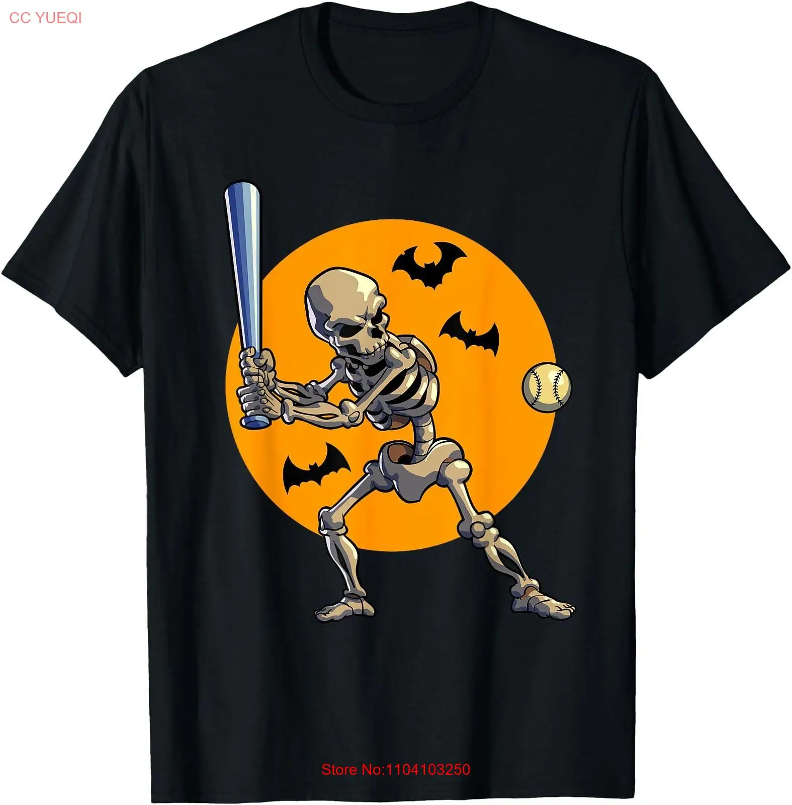 

Baseball Skeleton Halloween Men Boys Baseball Halloween T Shirt Men