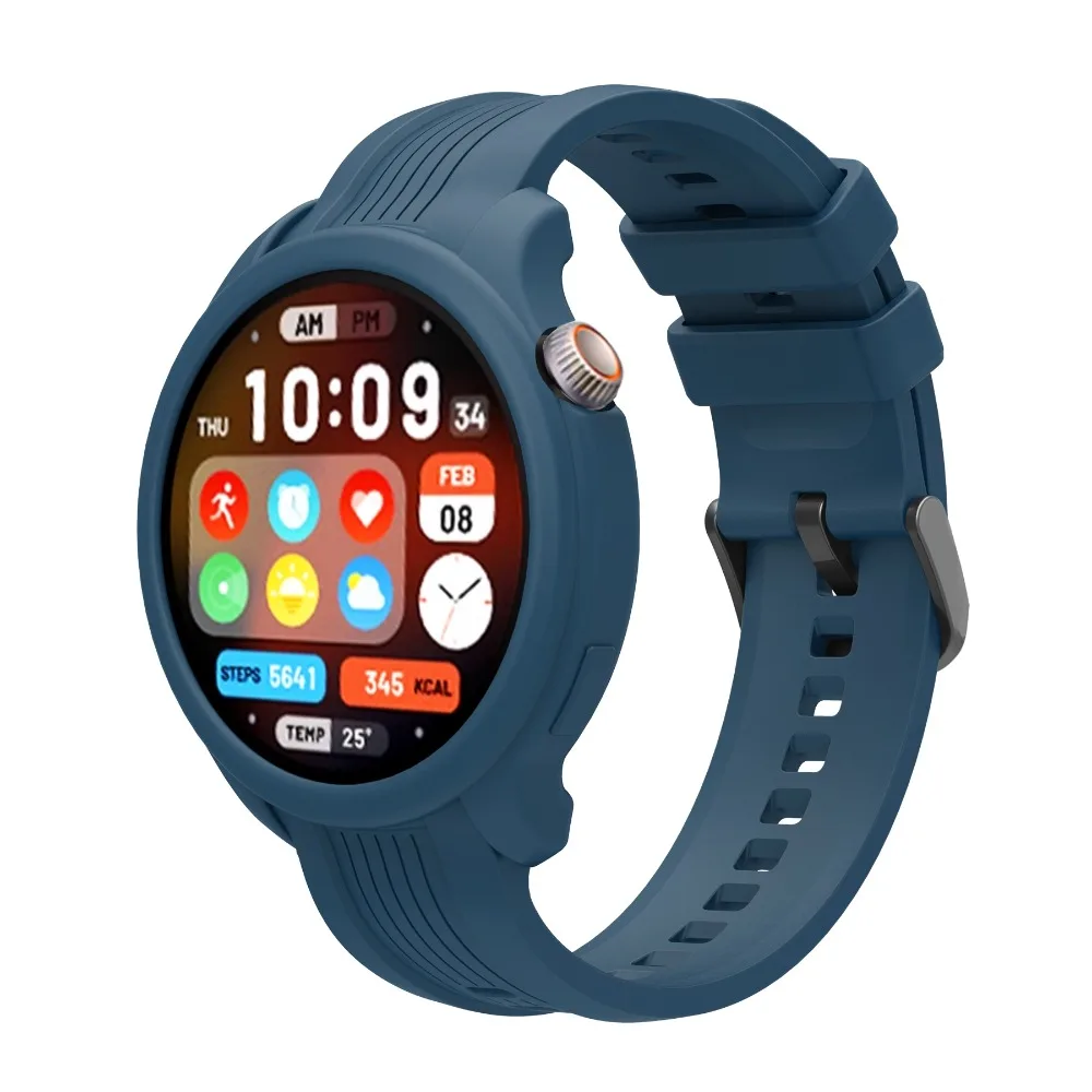 Silicone Protector Case Fall Prevention Shockproof Shell Bumper Frame Colorful Scratch-resistant for Amazfit Balance