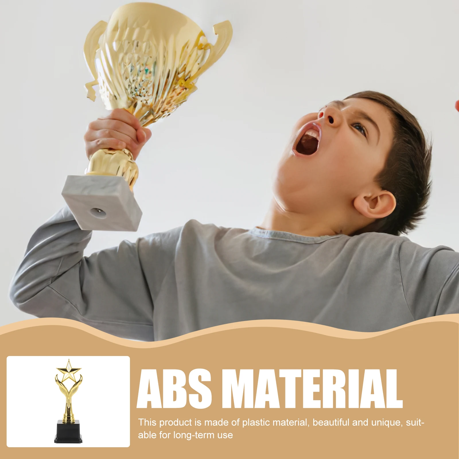 

Mini Plastic Trophies Kids Trophy Decor Basketball Funny Small Decor Student Award Toy Pentagram Commemorative