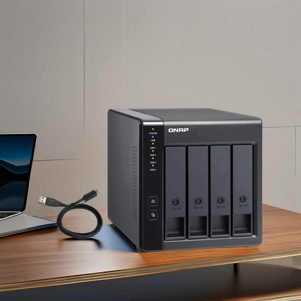 MAF Qnap TR-004 4-Bay USB Type-C Direct Attached Storage New Condition with Hardware RAID Networking Storage in Stock