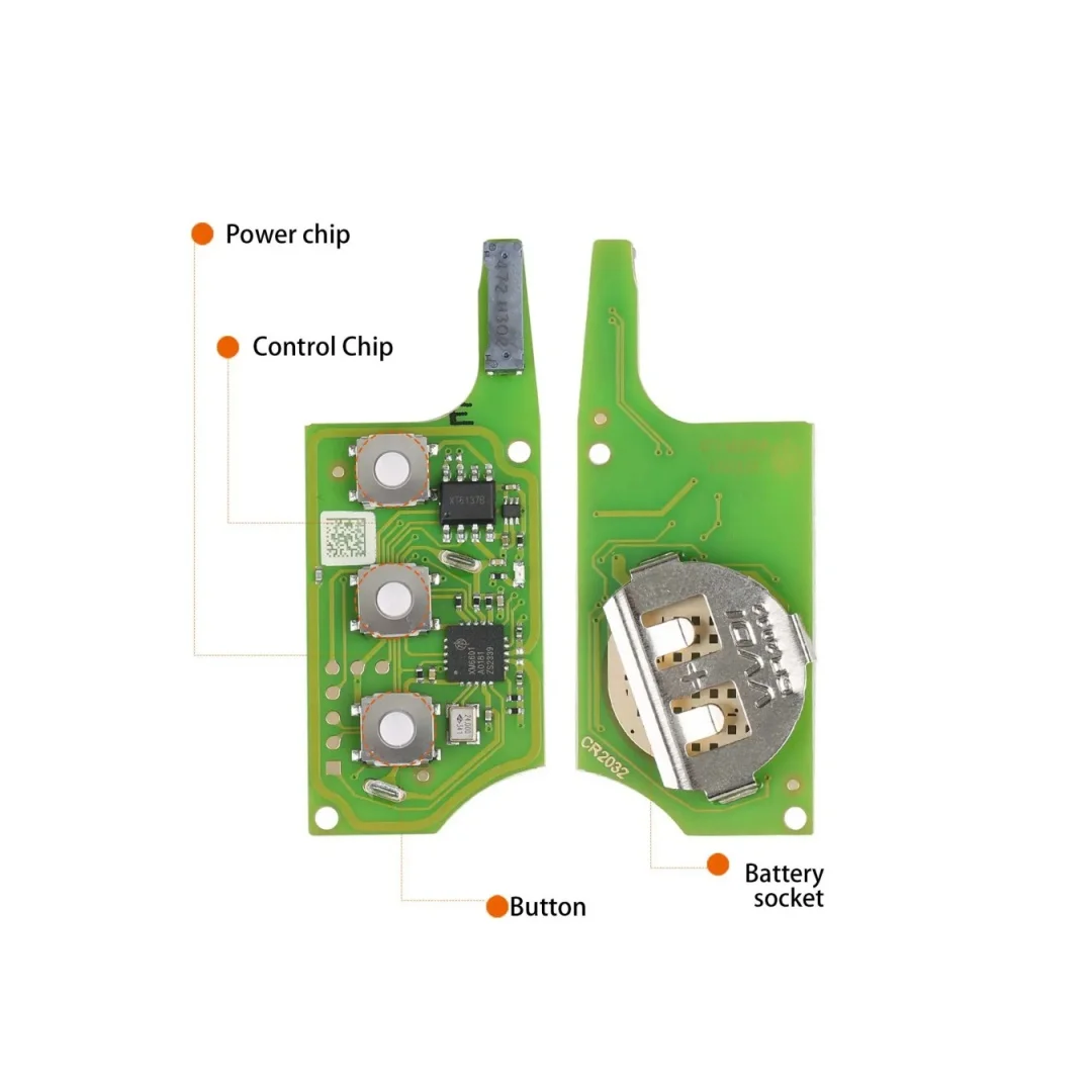 2pcs/lot Xhorse XEB510EN Remote Key For Volkswagen B5 Type Super Remote with XT27B Super Chip