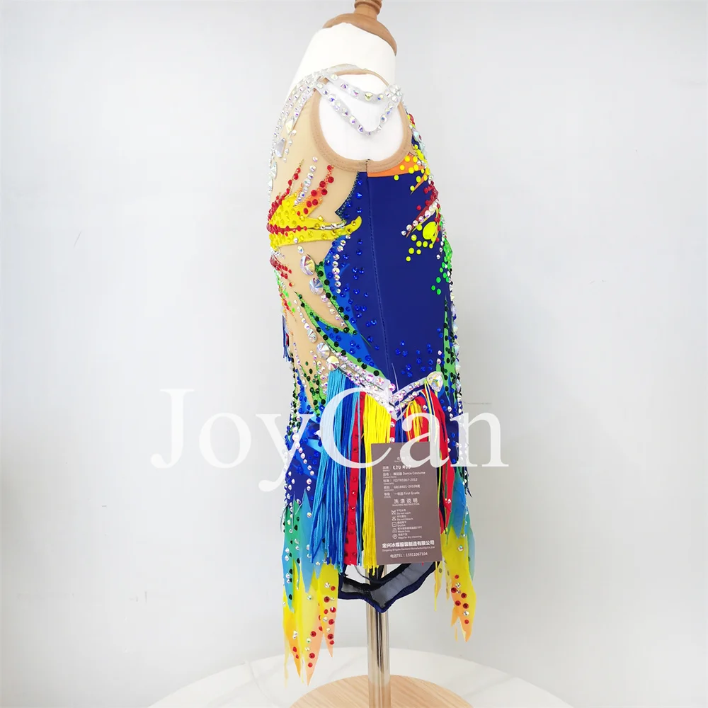 JoyCan-ثياب جمباز سبانديكس أنيقة للنساء والفتيات ، أزرق ، ملابس رقص للمنافسة