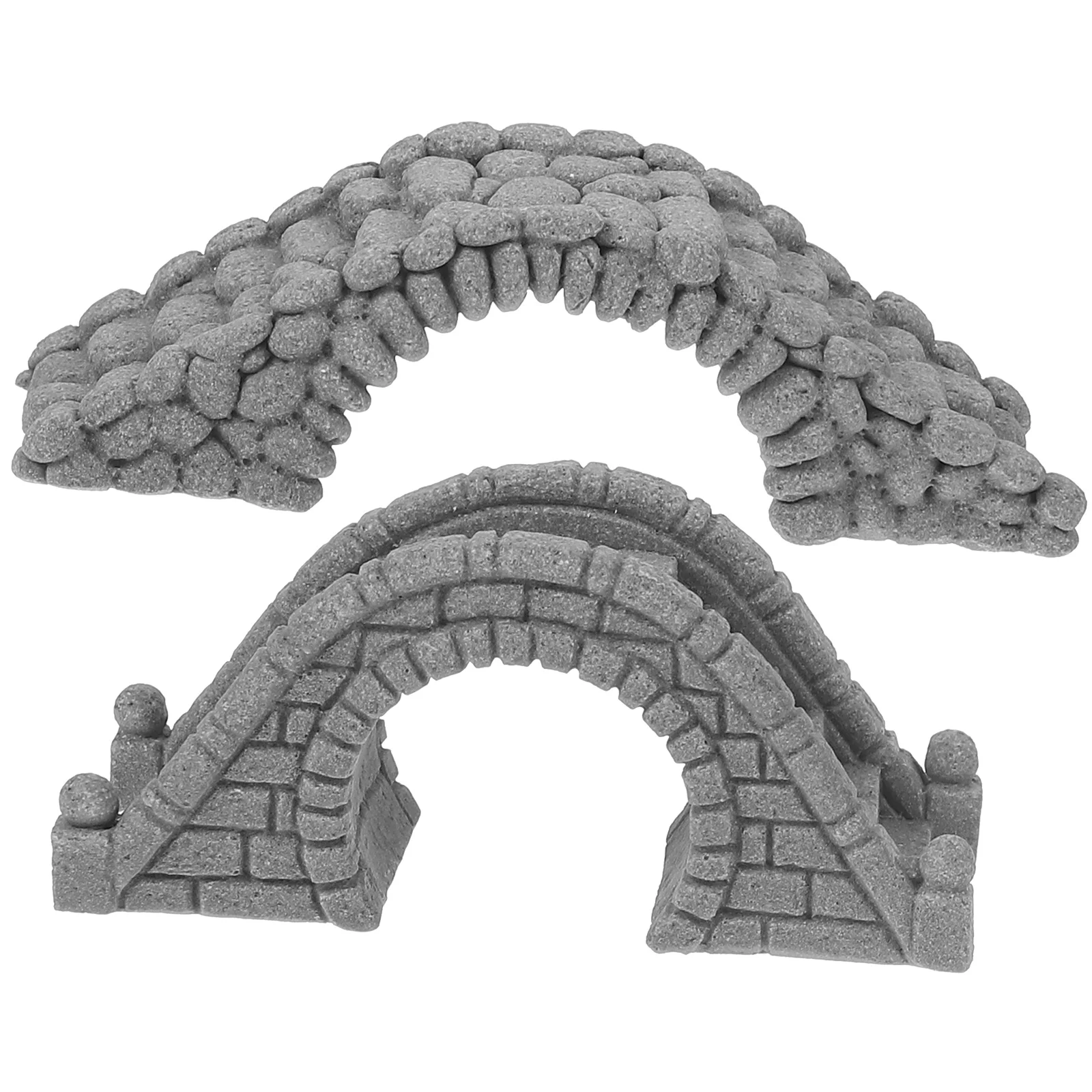 

2 Pcs Bridge Decor Miniature Model for Fish Tank Lawn L Aquarium Supplies Decor For Aquarium Realistic Appearance