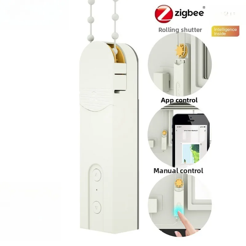 Zigbee Smart Home Pull Bead Roller Shutter Motor App Timing Voice Intelligent Pull Rope Curtain Motor