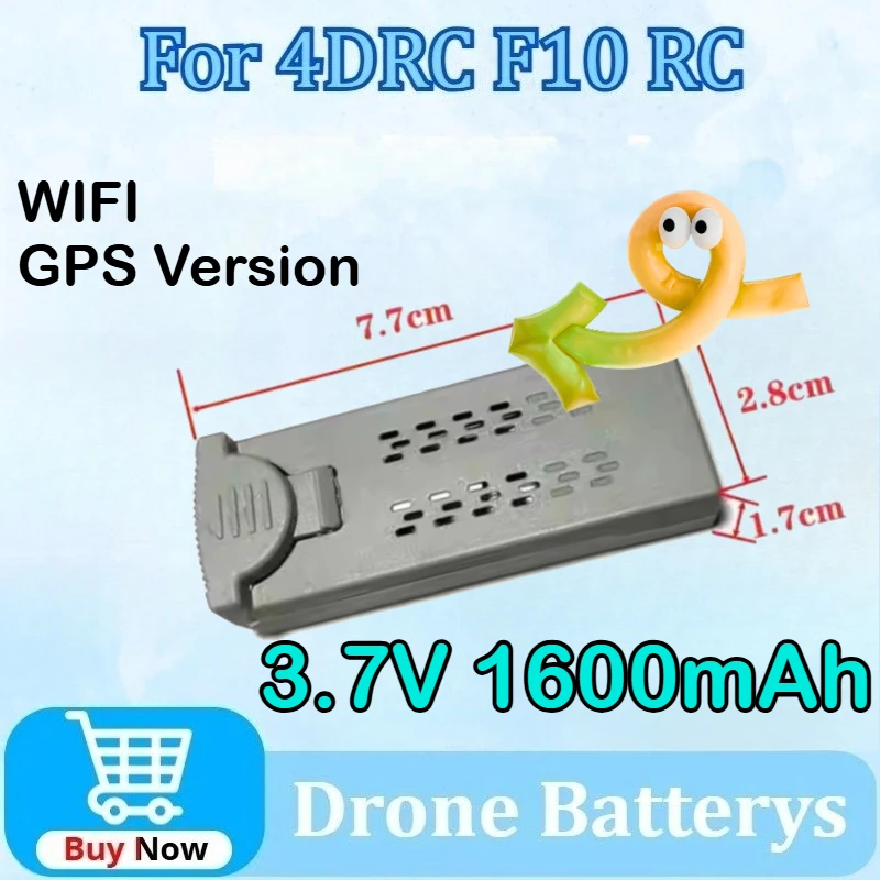 

New 3.7V 1600mAh 4DRC F10 Drone Battery for 4DRC F10 RC Plane WIFI /GPS Quadcopter Battery High Quality Rechargeable Battery