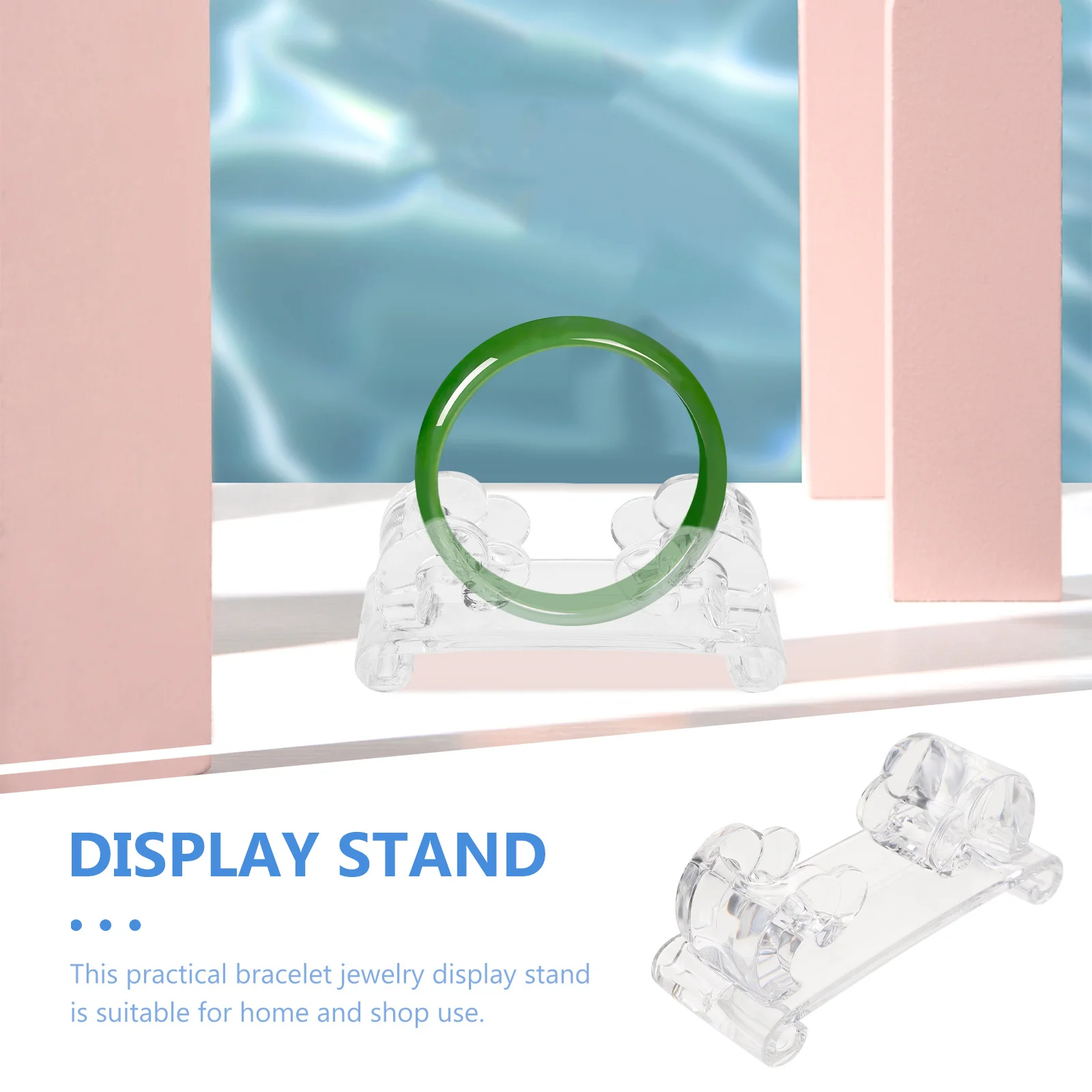 

4Pcs Transparent Acrylic Bracelet Stand Jewelry Display Tool Desktop Bangle Holder Shop Storage Jewelry Display Rack