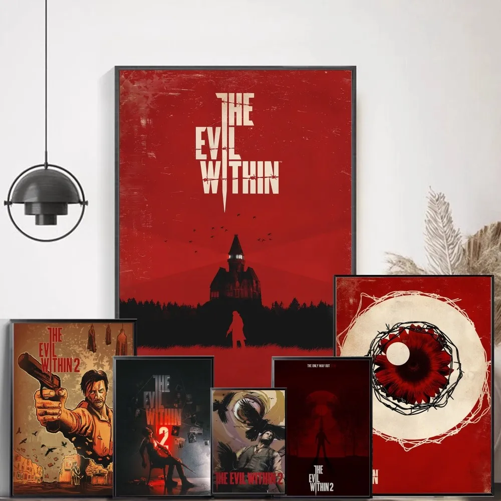 The Evil Within Psycho Break Game Good Quality Prints And Posters Whitepaper Sticker Room Bar Cafe Aesthetic Art Wall Painting