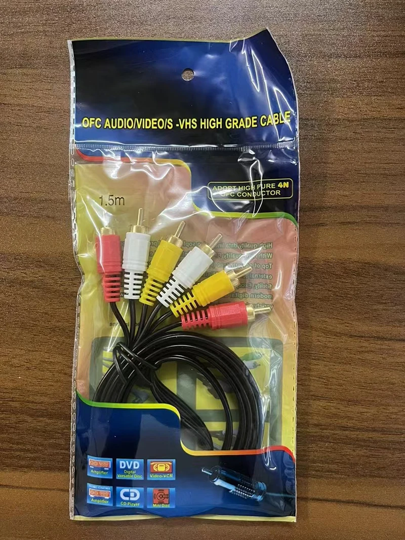 3 RCA auf 3 RCA Verbund Audio Video AV Kabel Kabel Stecker auf Stecker Verbinden TV DVD Kameras Heißer Verkauf – Detail 5