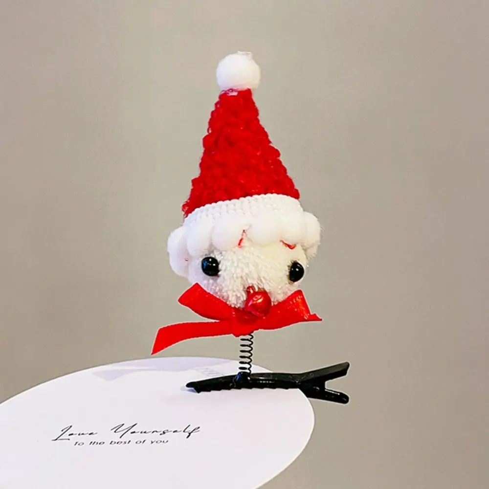 عيد ميلاد سعيد ديكور عيد الميلاد دبوس الشعر Bowknot الترتر الأطفال الغزلان قرن الوعل مشبك شعر هدايا الاطفال مشبك أحمر #1