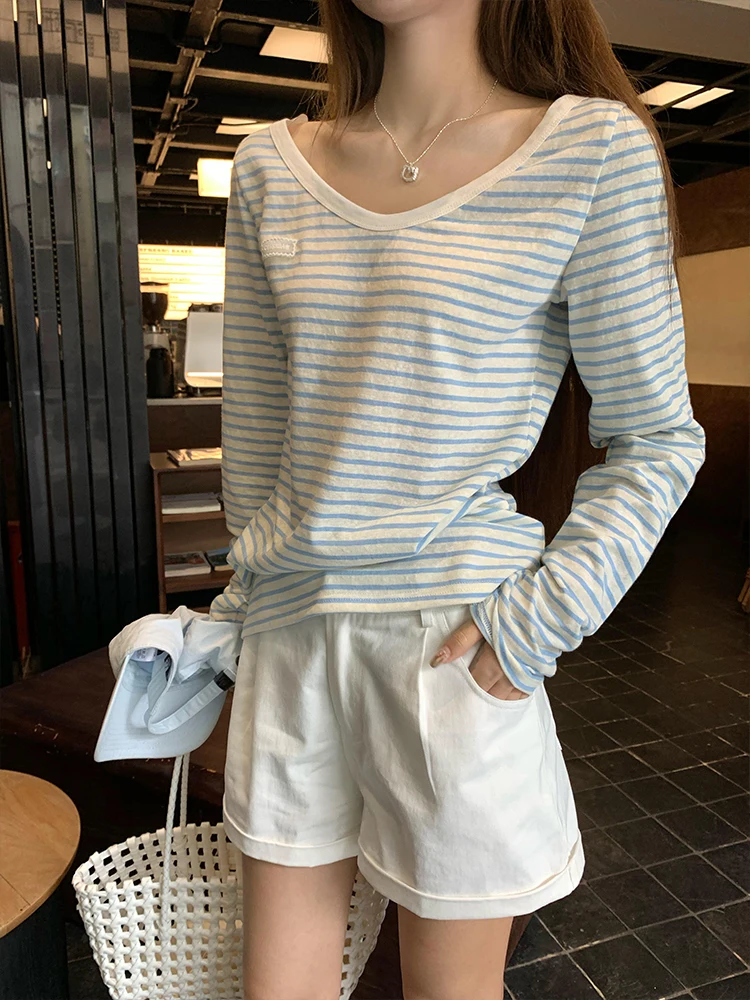 White Cuffed Casual Loose Women's Shorts High Waist Lazy Style Versatile Small Size Hot Pants Autumn New Arrival Song Zhengen
