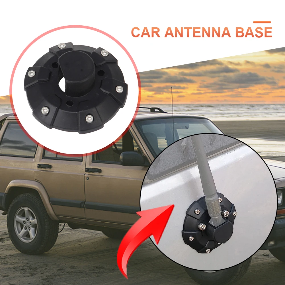 Car Radio Antenna Base Aerial Mounting Holder Aerial Holder Mount Kit for Jeep Wrangler TJ JK JL JT 1996-2023