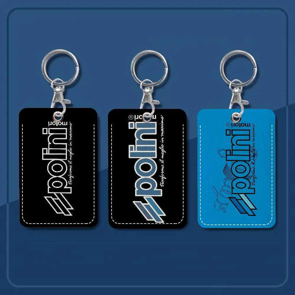 

P-Polini Italy Scooter Race Rectangle Keychain Card Holder, Badge Credit Card Holder, Student ID Card Holder, Bus Cards Cover