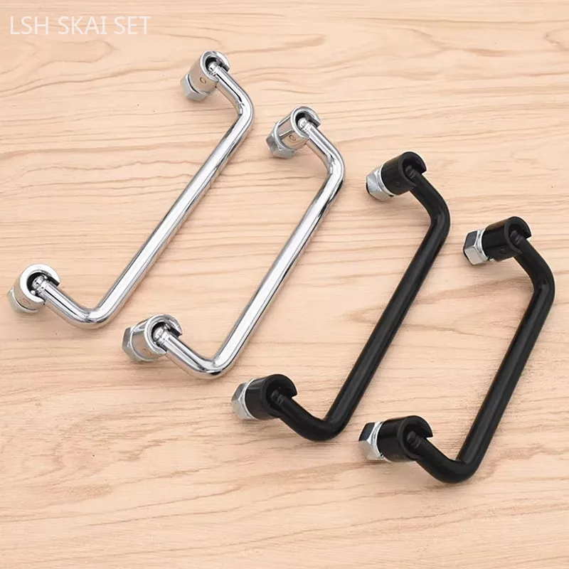 

1PC Electrical Box Door Folding Handles Sturdy Durable Carbon Steel Handle Tool Instrument Industrial Equipment Cabinet Handle