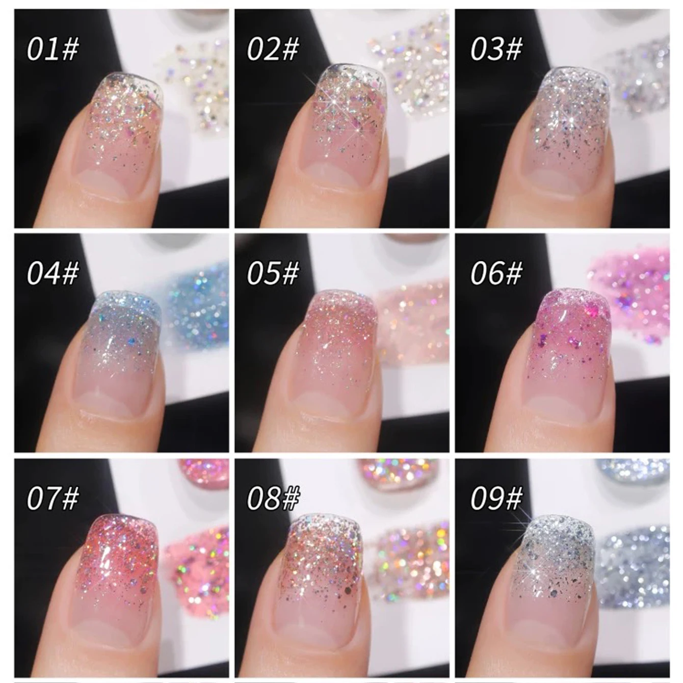 

1/12 шт., 12 мл, новый набор гель-лаков 2025 года — сверкающие алмазные хлопья и отбеливающий эффект для модныхistas ( # 01- # 12 гвоздей) ​