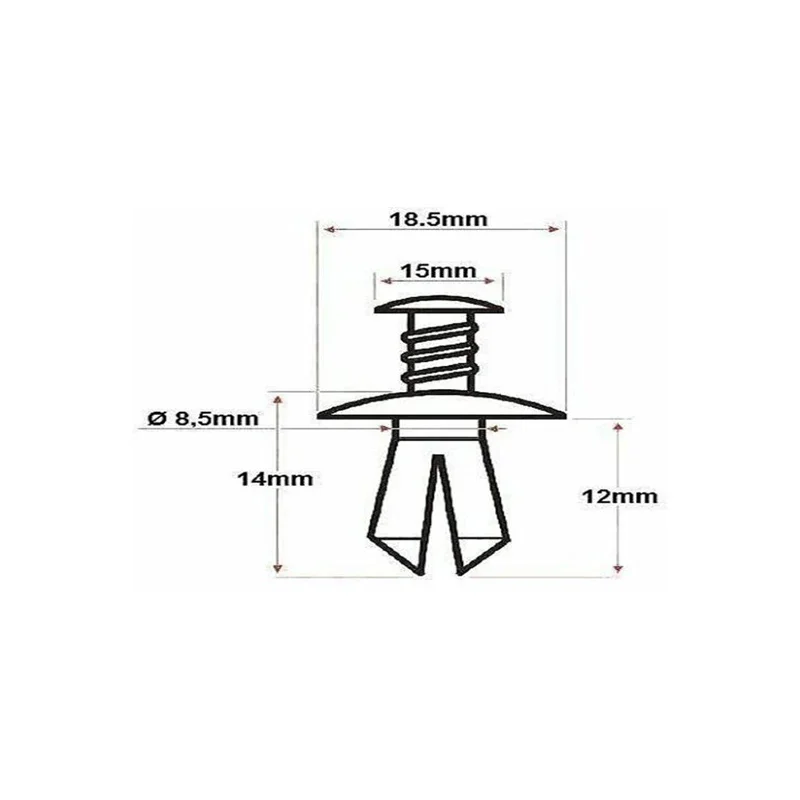 50 Pcs Bumper Clip Interior Trim Push Type Retainer Fit 9mm Hole 701867299 For T4 T5 Transporter Eurovan