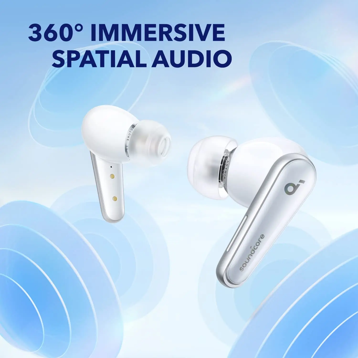 2025 Soundcore Liberty 4 سماعات أذن بخاصية إلغاء الضوضاء سماعات أذن لاسلكية حقيقية برامج تشغيل ديناميكية مزدوجة لأذن صوت مميزة عالية الدقة