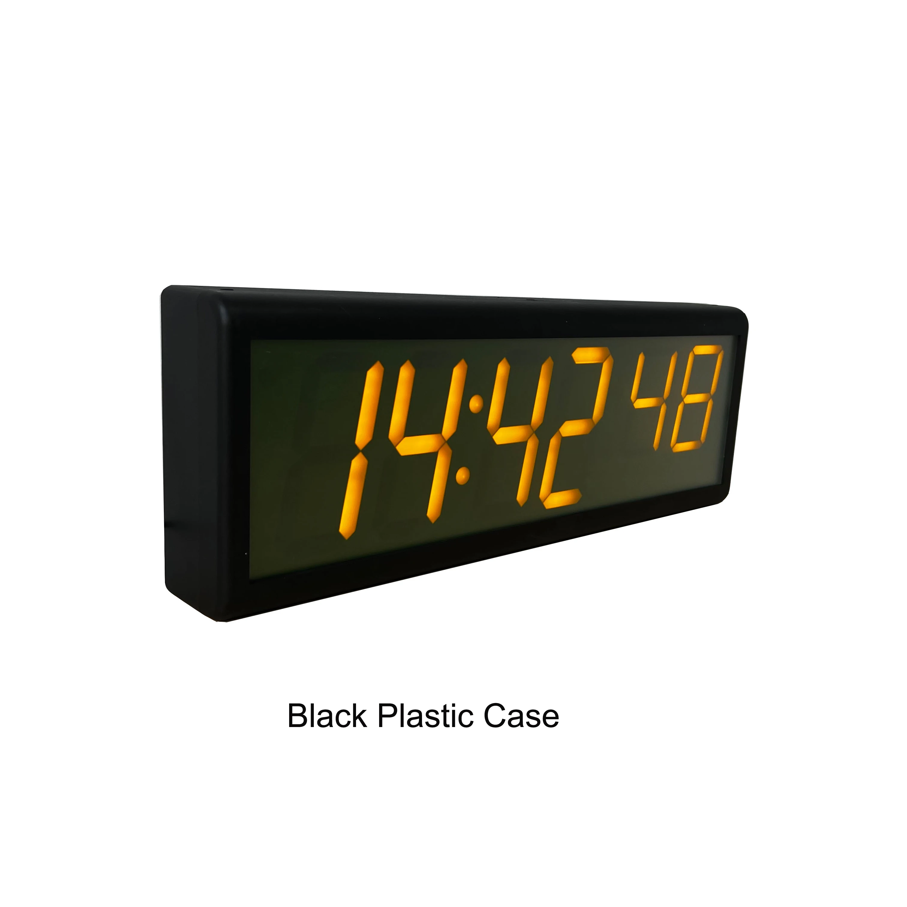 

6-digit Yellow LED Digital Network Wall Clock, Plastic Case, HH:MM:ss