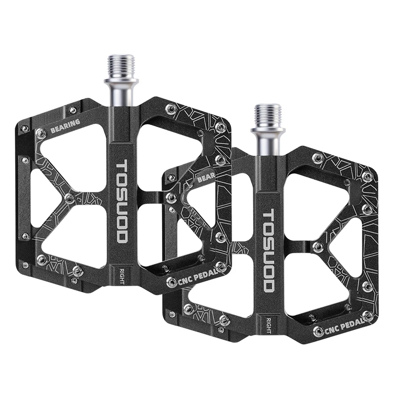 

CNC Hollow Bike Pedals, 3 Sealed Bearings, Cr-Mo Spindle, 14 mm Thread