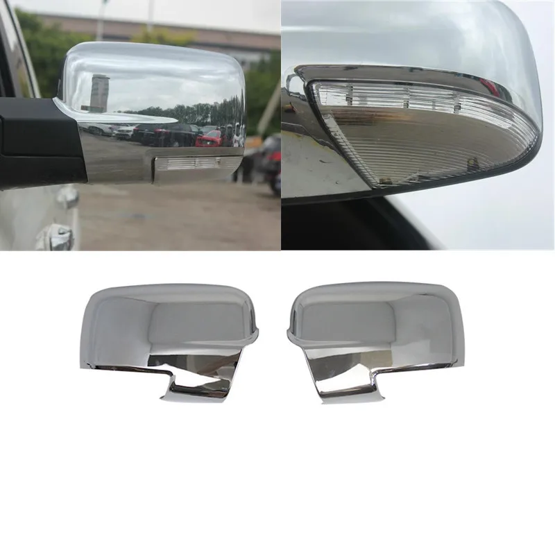 2Pcs Car Side Rearview Mirror Cover Trim Sticker Chrome ABS Fit For 2009-2017 DODGE/RAM1500/2500/3500 Styling