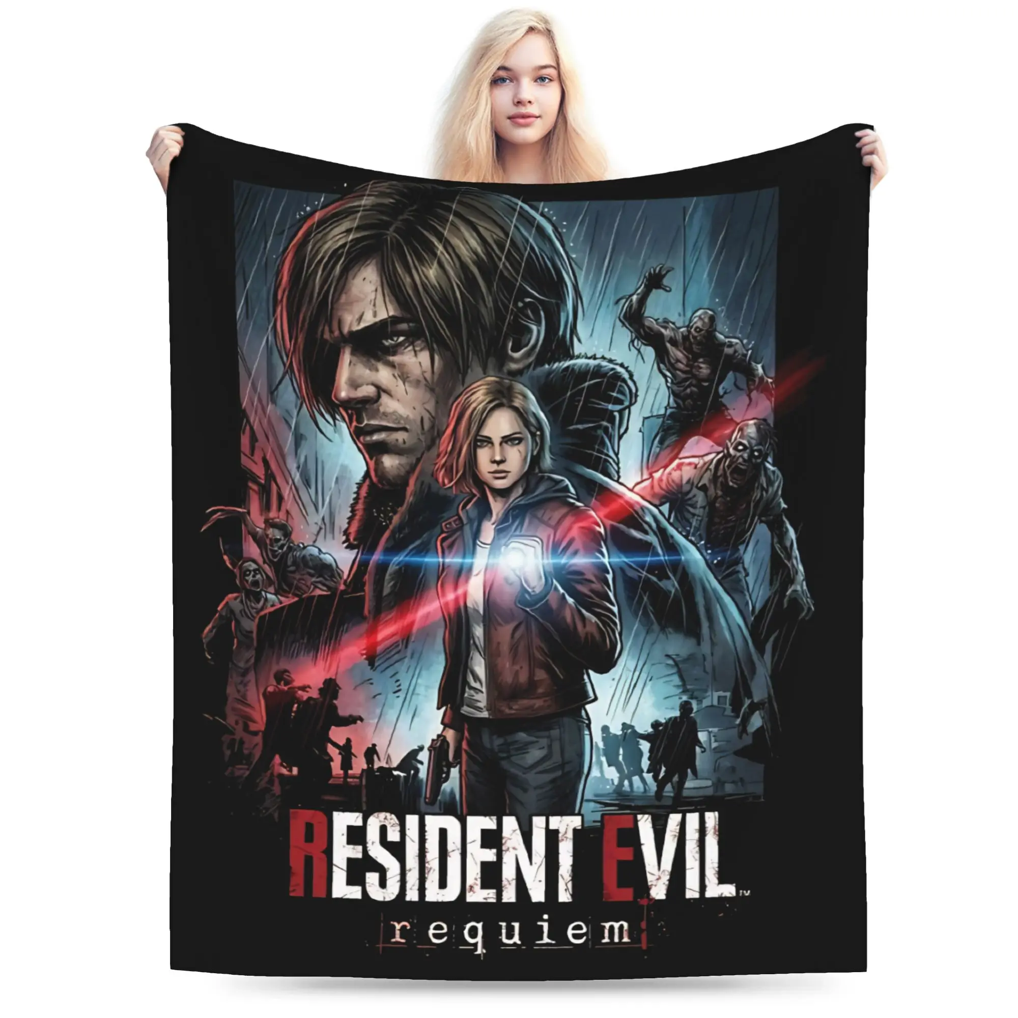 Residents Evils Requiem Leon S Kennedy Blanket Spring Warm Soft Throw Blanket For Boy Chair Sofa Bed Flannel Bedspread Bed Cover