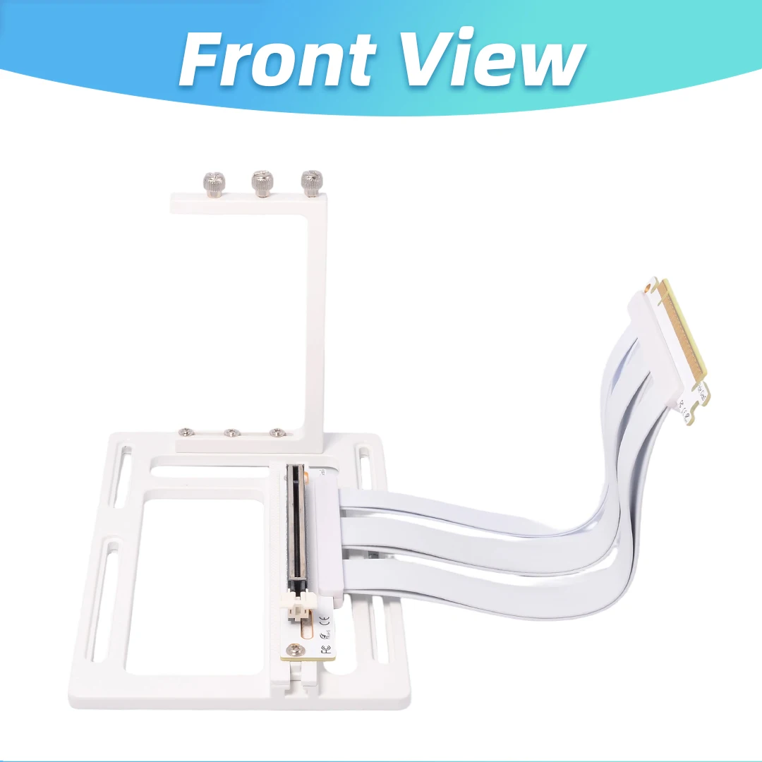 PCIe 5.0 / 4.0 / 3.0 X16 90 Degree Riser Cable 20CM 4-Way Slide Vertical GPU Mount Kit Bracket Holder Supoort  for Dock PC EGPU