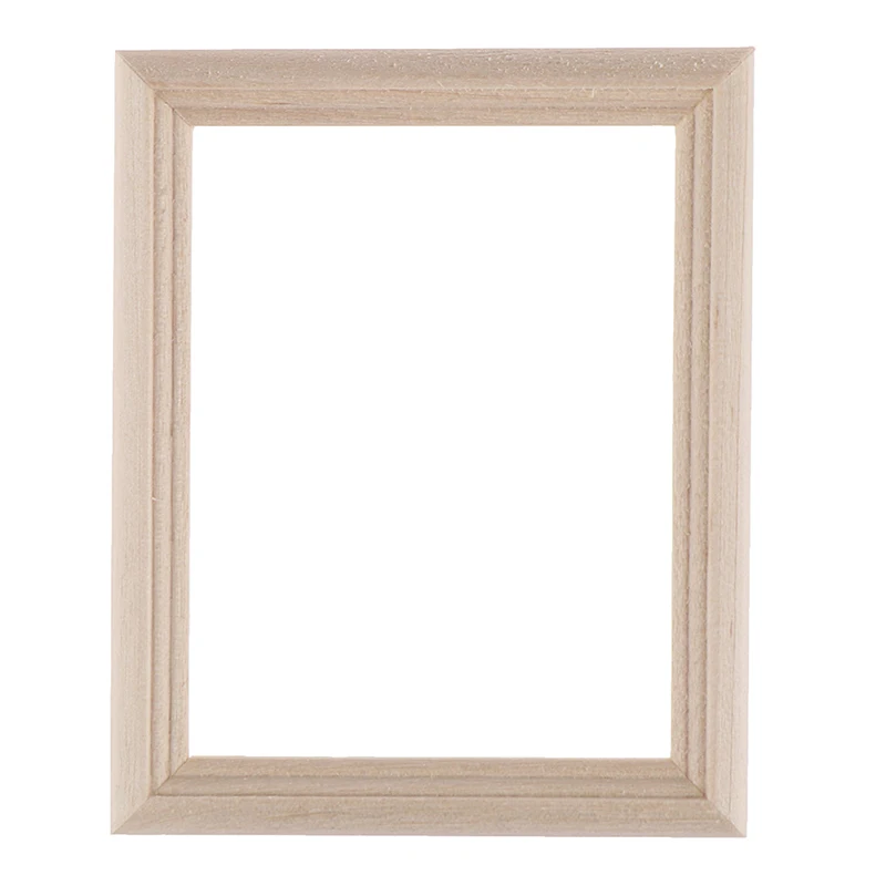 1Pc Poppenhuis Miniatuur Houten Fotolijst Model 1/12 Mini Speelgoed Meubelaccessoires