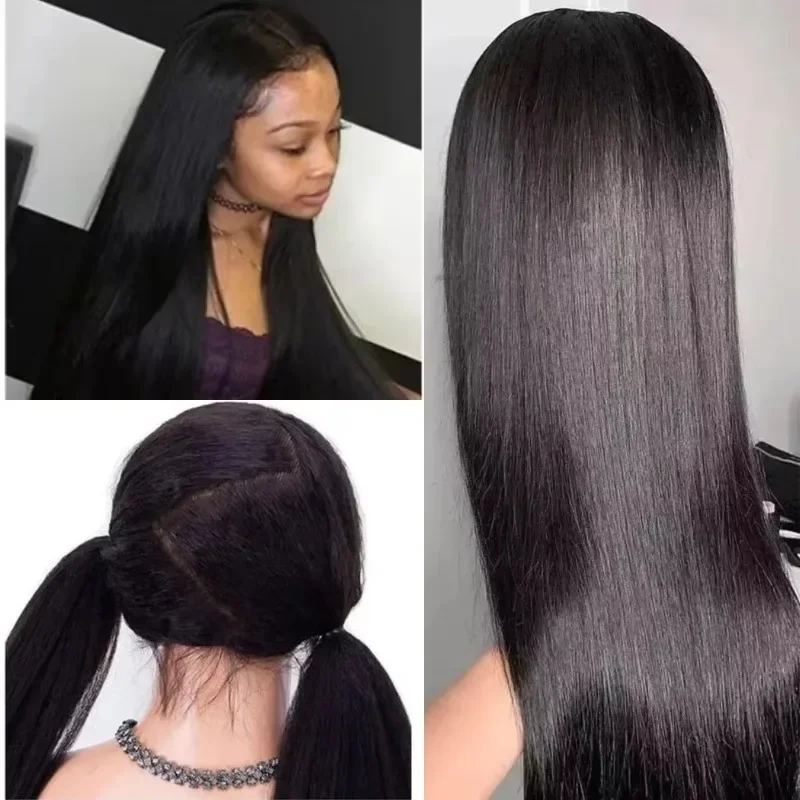 13x6 Pre Cut Plucked Bone Straight 5x5  Lace Frontal Wigs 180% Human Hair Remy Brazilian 360 Full Hd Lace Closure Wig