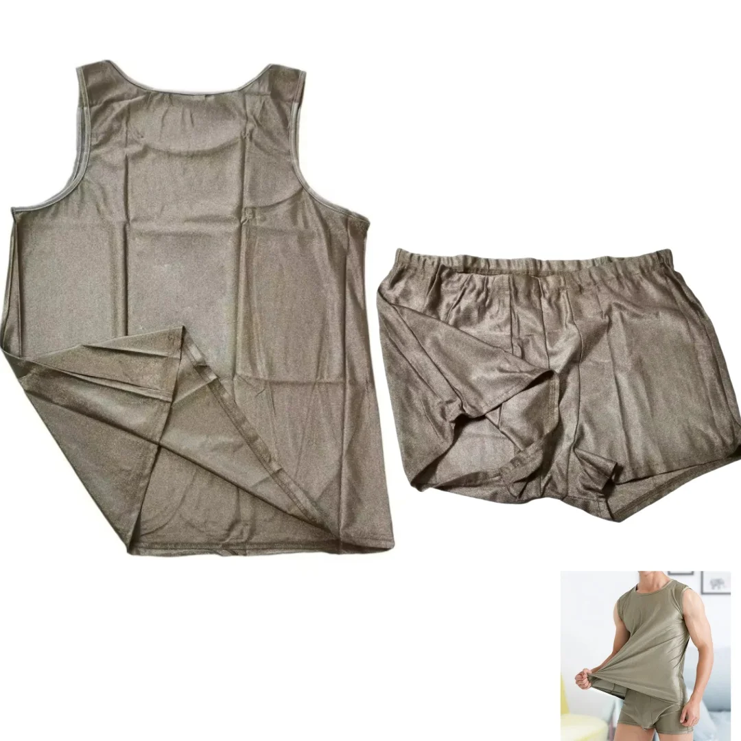 

Antibacterial Soft Faraday Fabric Conductive Silver Fiber Stretchy Underwear with EMF/EMI/RF Blocking Properties