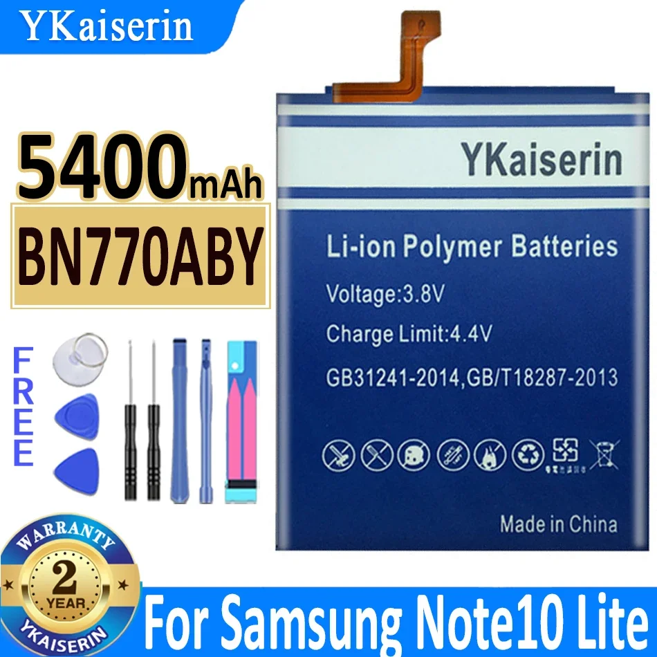 YKaiserin Battery EB-BN770ABY For Samsung Galaxy Note 10 Lite  Batteria 5400mAh