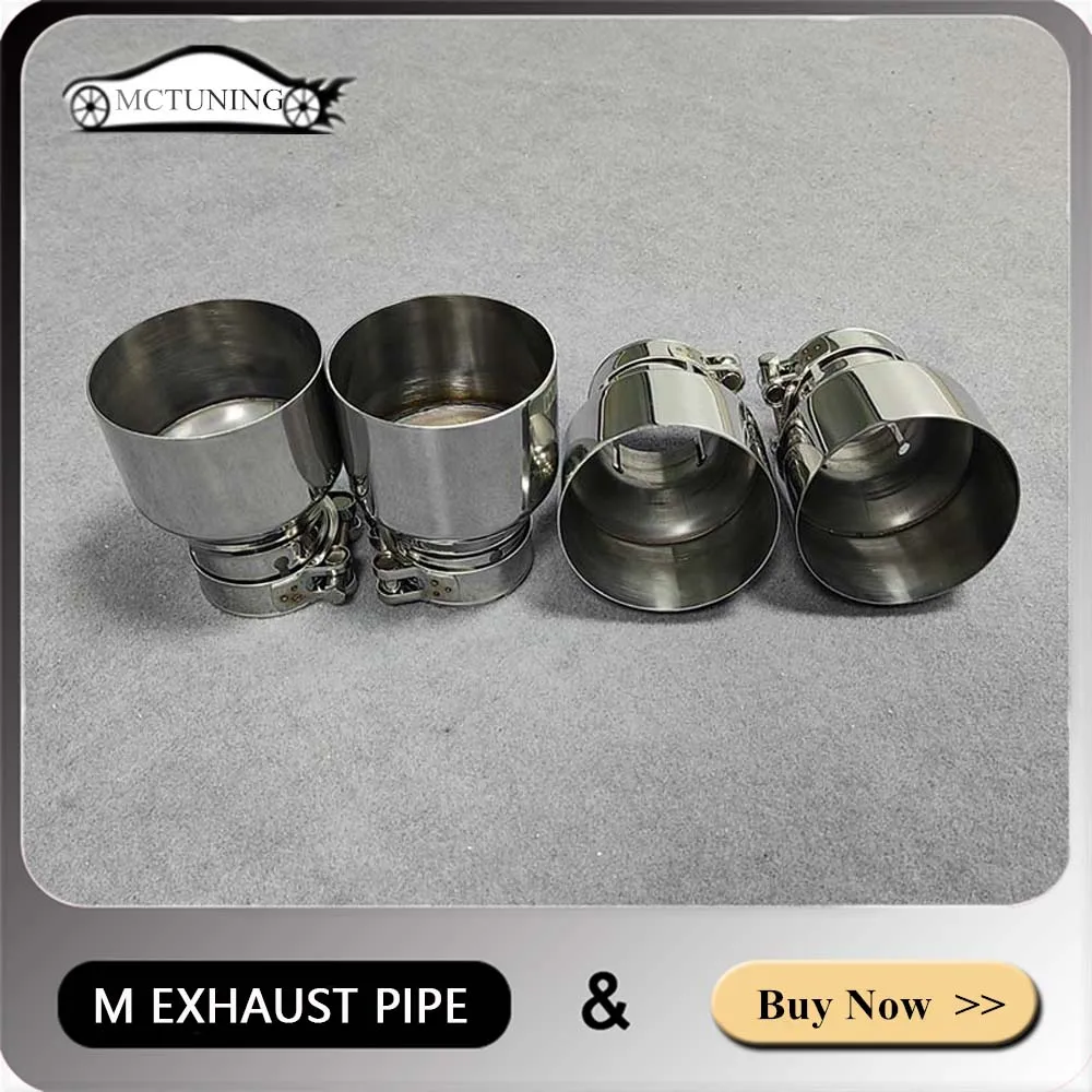 

4 PCS M Exhaust Pipe Tail Throat For BMW M2 M3 M4 F80 F82 F83 F87 ID 70MM 304 Stainless Steel Muffler Tailpipe Tip Rear Nozzles