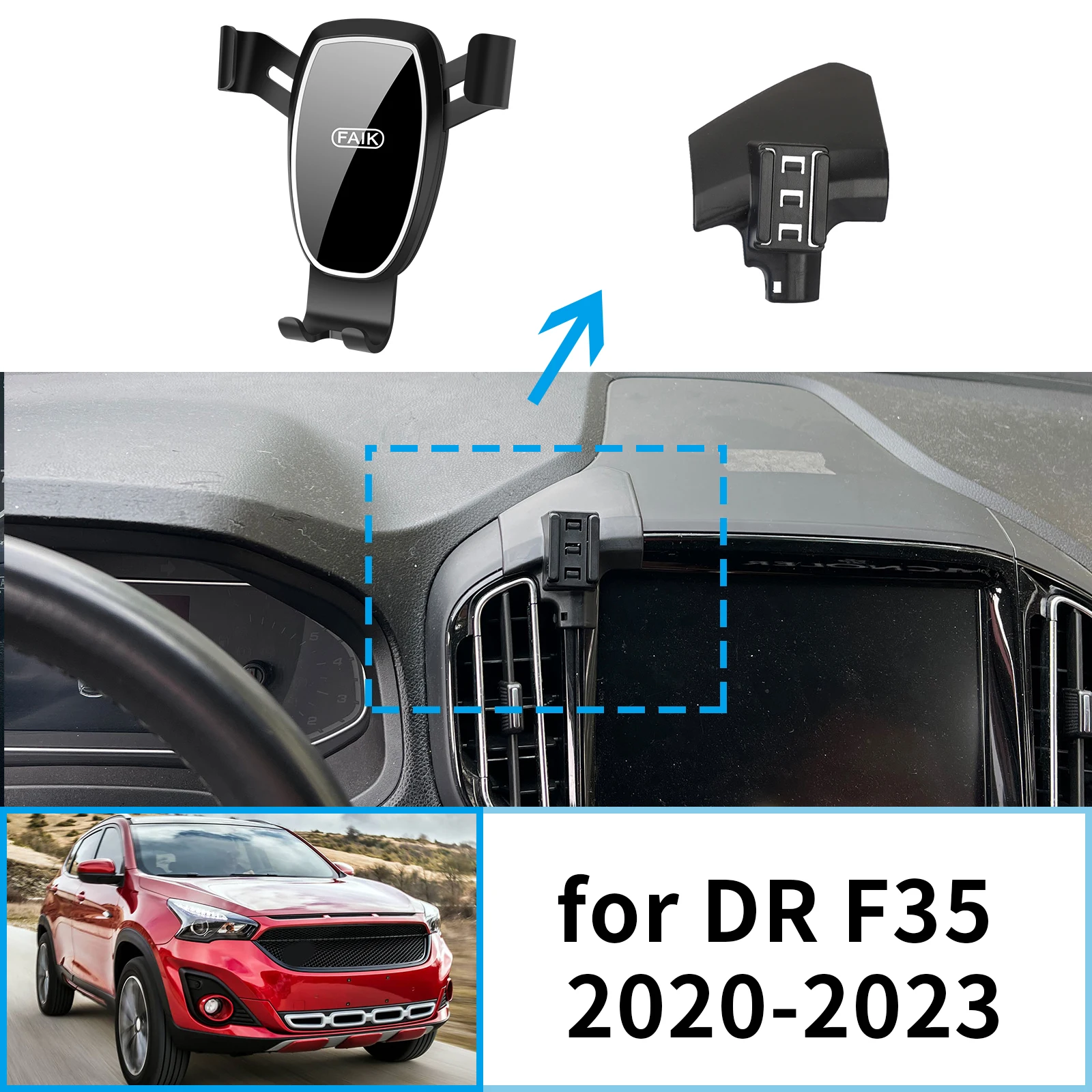 

Car Mobile Phone Holder GPS Bracket for DR F35 2020 2021 2022 2023 Navigation Stand Auto Accessories