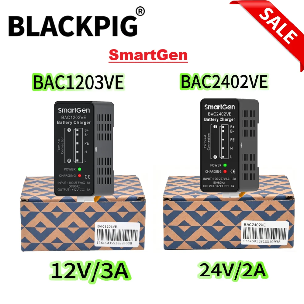 BAC1203VE 3A 12V SmartGen Generator Battery Charger Intelligent Float Battery Charger Module Genset Parts BAC2402VE 24V 2A
