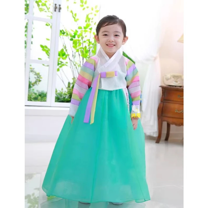 Korean Imported Fabric for Girls' Stage Performances, Embroidered Korean Clothing