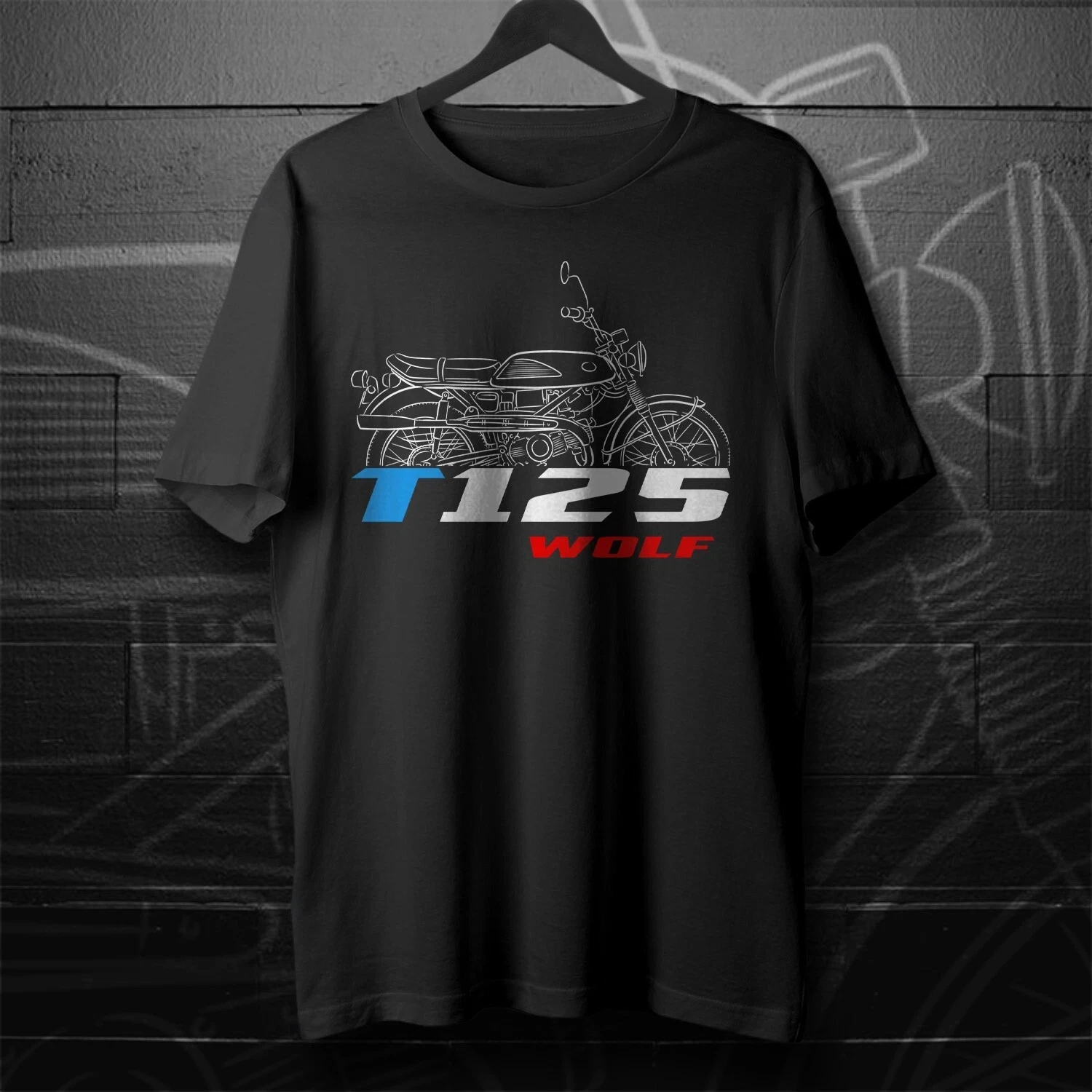 

2025 Summer Cotton Round Neck Short Sleeves for Men Women Suzuki T125 Wolf 1967-1971 - Motorcycle T-Shirt for Riders