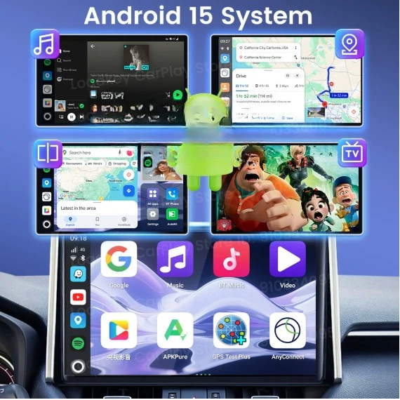 Carplay to Android 15 system upgrade overseas car machine interconnection box