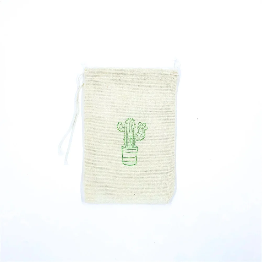 20pcs Cactus Favor Bags Bachelorette Party Bags Wedding Welcome Baby Shower Candy Goodie Gift Bag Birthday Muslin