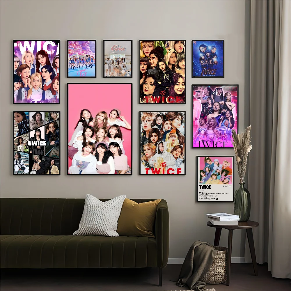 Kpop T-twice Self-adhesive Art Poster Whitepaper Prints Posters Artwork Aesthetic Art Wall Painting