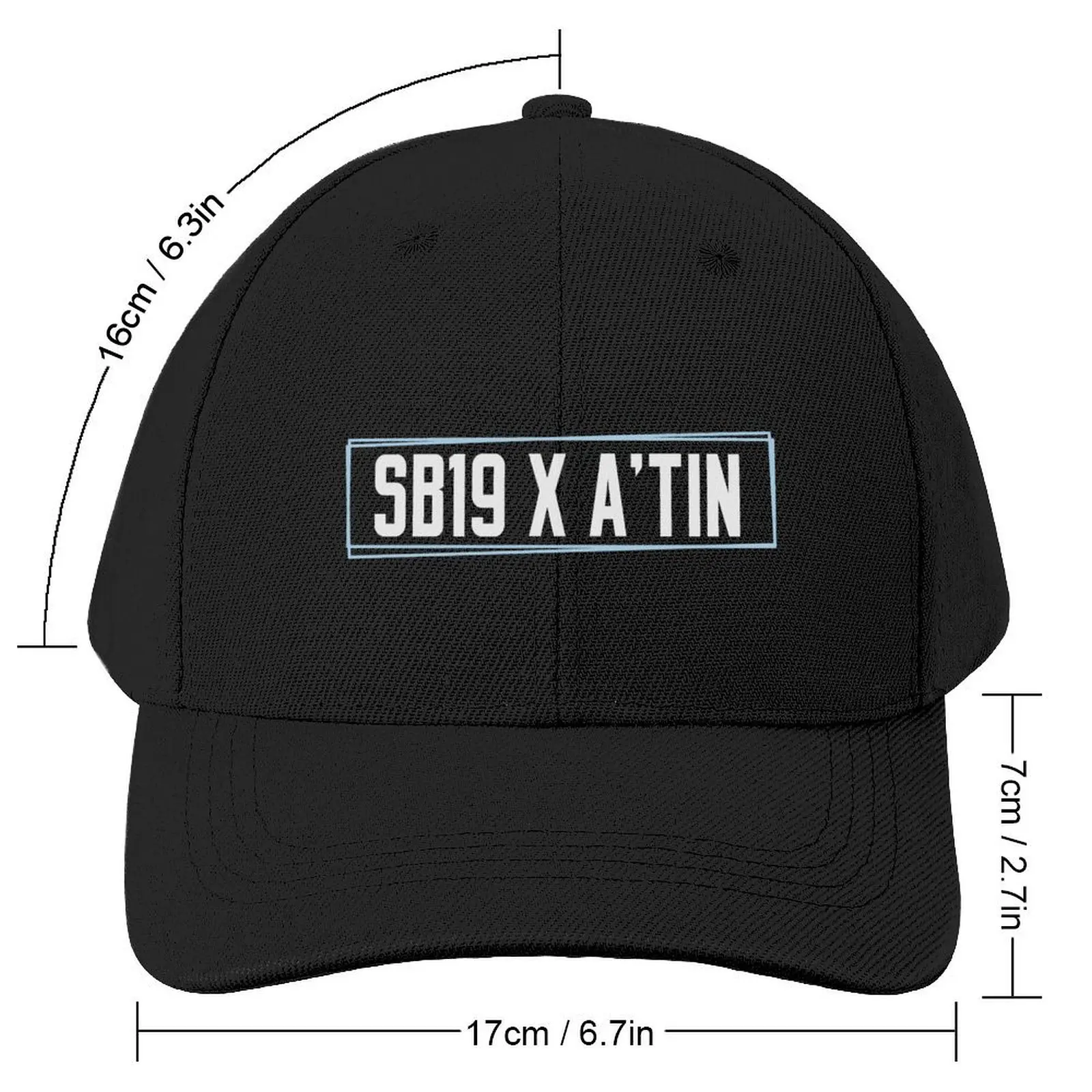 SB19 Merch PPOP Filipino Boy Band SB19 x ATIN Blue Frame TShirt Baseball Cap Rugby Women Caps Men's