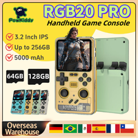 POWKIDDY RGB20 PRO Retro Punk Style Handheld Game Console 3.2 Inch IPS Screen Vibration Function RGB20PRO Children's Gifts