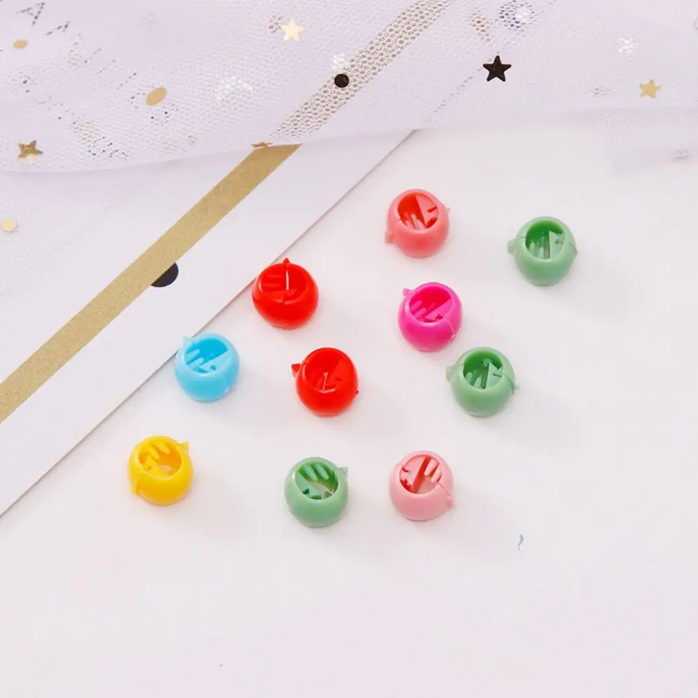 40pcs/set Plastic Mix Colorful Hair Beads Korean Style Hollow Mini Girls Buckle hairpins Hair Accessories Daily