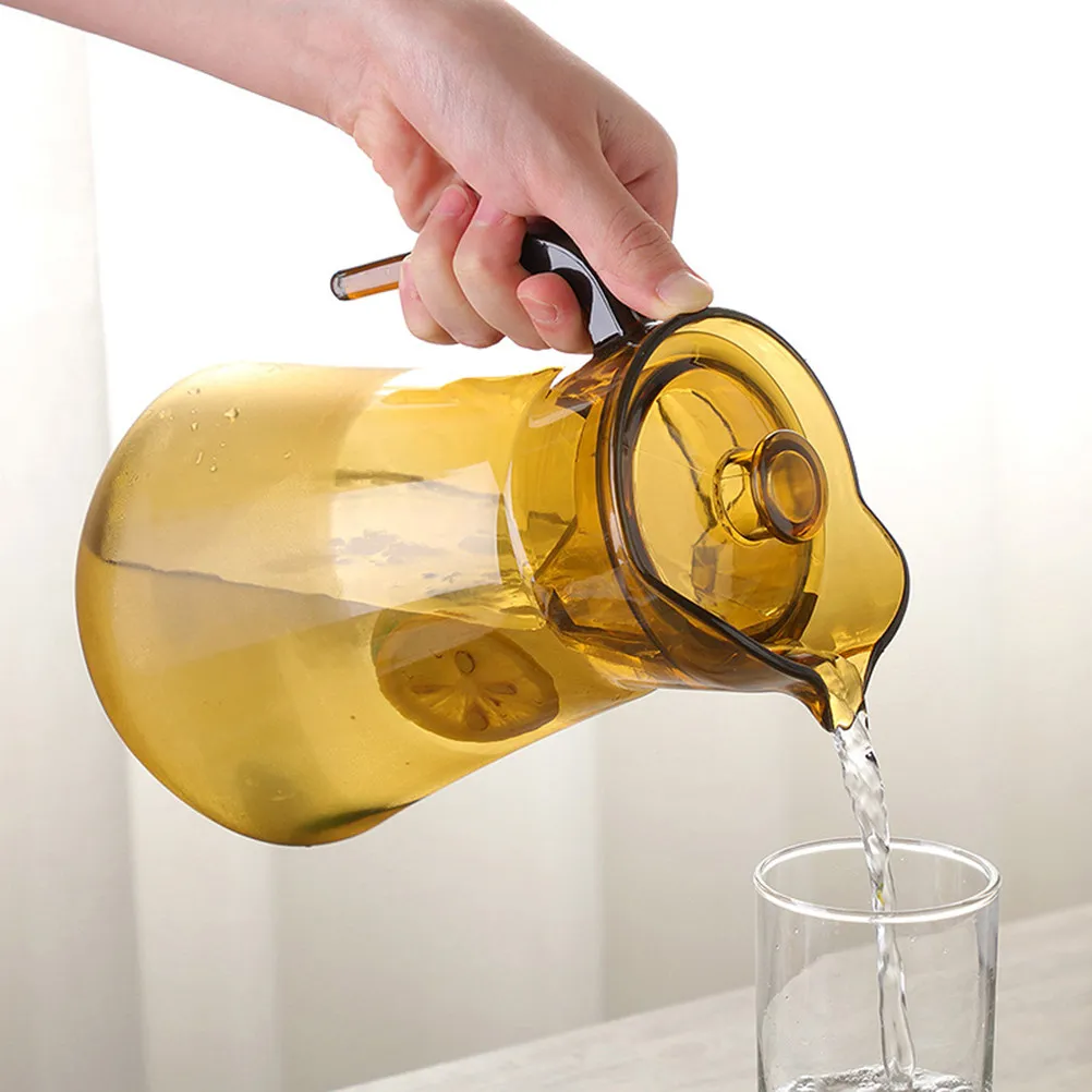 

1500Ml Tea Brown Duckbill Water Pitcher Food-Grade Plastic Beverage Jug Large Capacity Juice Pot For Home Party Picnic Swimming