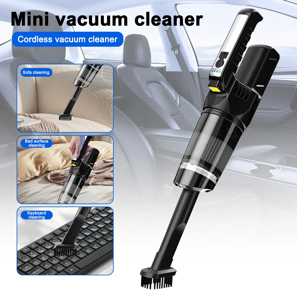 Universal Car Vacuum Cleaner Portable Handheld  Wireless Vacuum Cleaner With Brush Nozzle Filter For Car Home Cleaning Tools